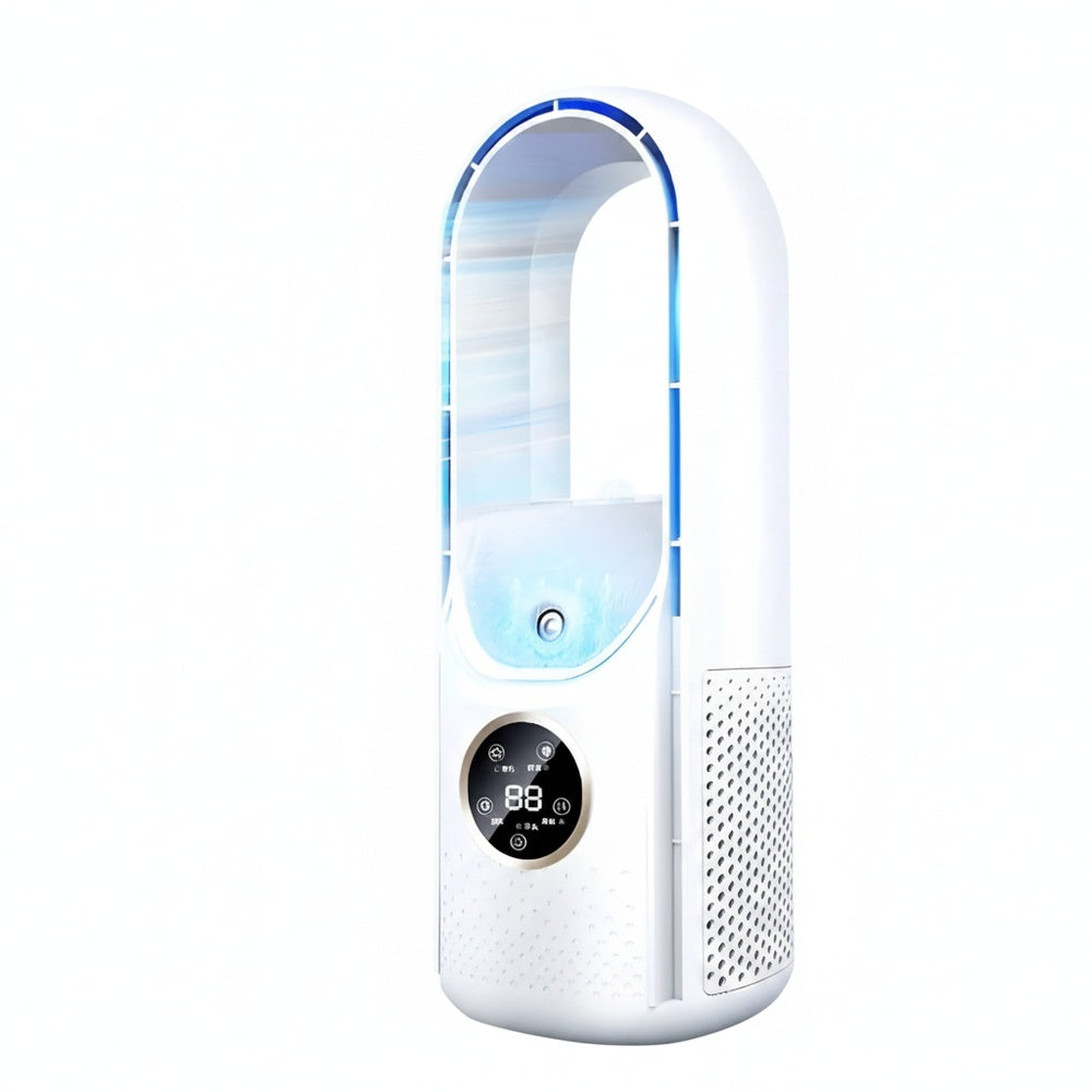 Bonuze Bladloze Ventilator met Luchtbevochtiger en LED-Display